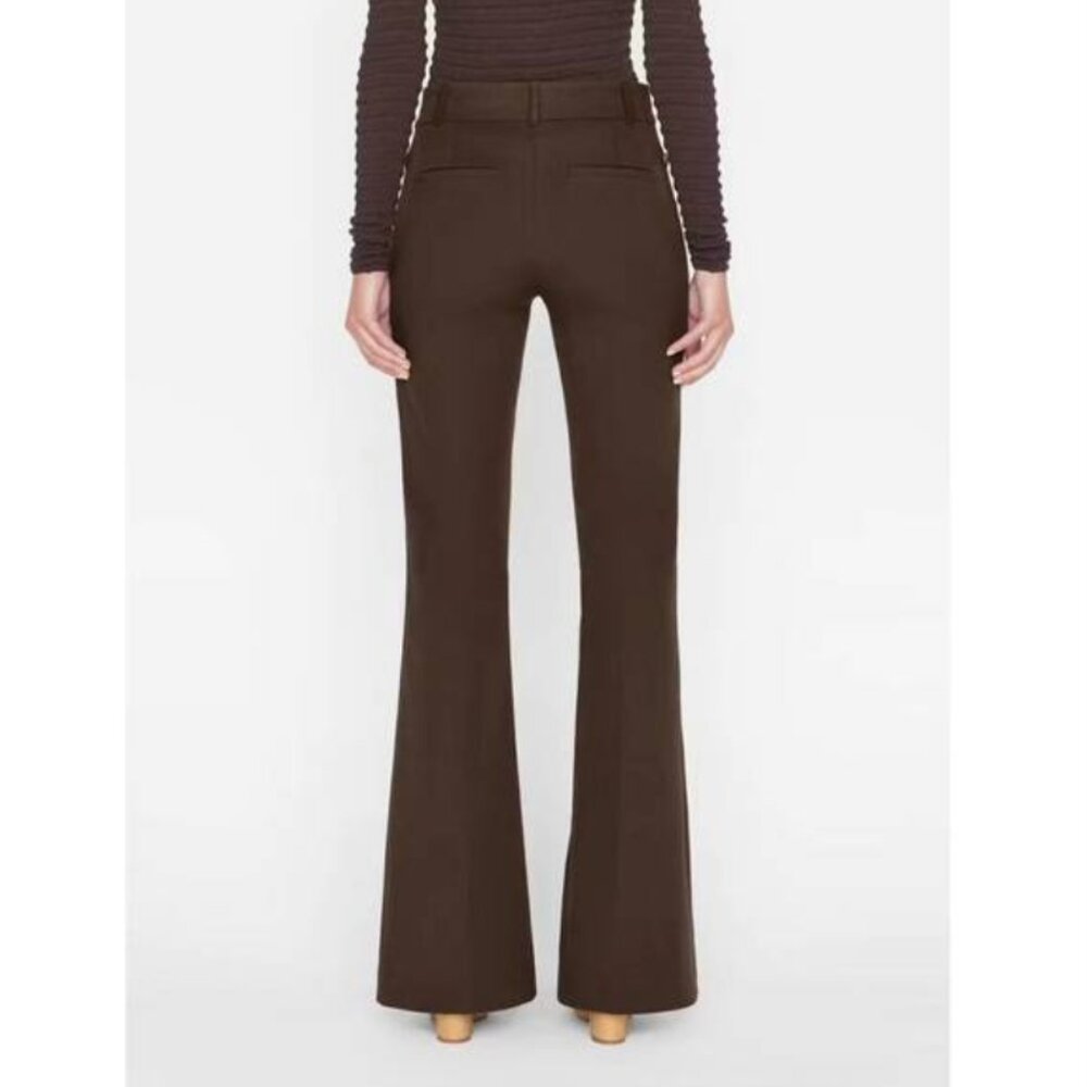 NWOT Frame Le High Flare Split Hem Trouser Pants Brown Size 2 Work Office Career - Picture 3 of 16
